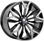 Легковой диск Skill Wheels SL879 10,5x22 5x112 ET43 66,6 чёрный + полированные спицы